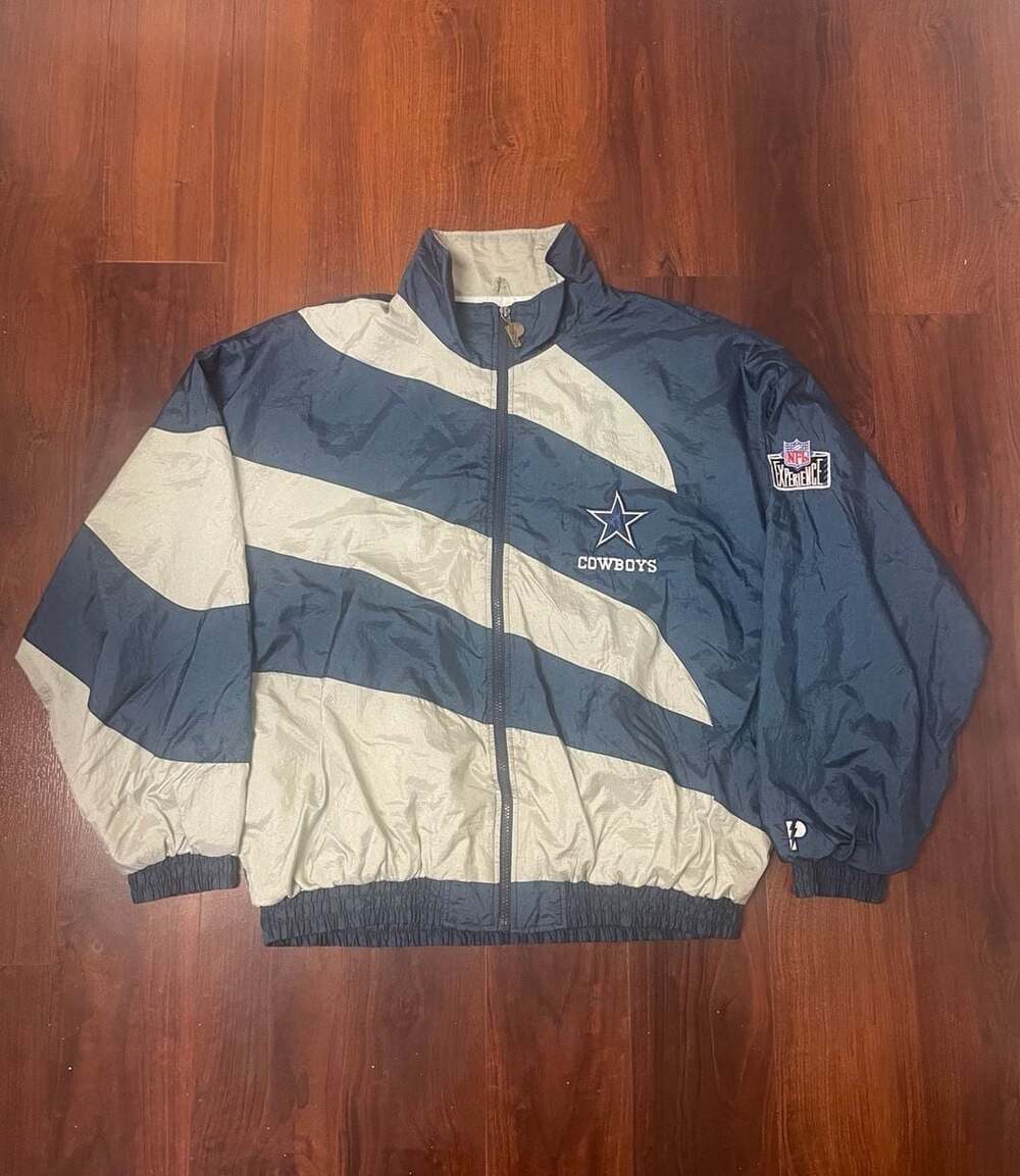 Vintage Pro Player Dallas Cowboys NFL Experience Windbreaker Jacket Size XL